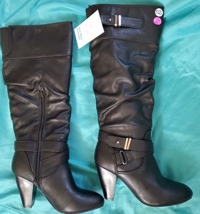 ❗Liquidation 40%Off❗Size 6 black leather boots NEW